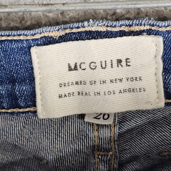 MCGUIRE Made in USA Womens Size 26 Skinny Jeans Rose Embroider - Picture 8 of 13